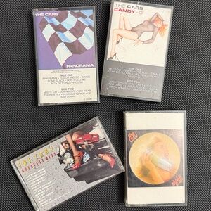 Vintage 80’s cassette tapes- Cars -Greatest Hits, Shake it up, Panorama & Candyo